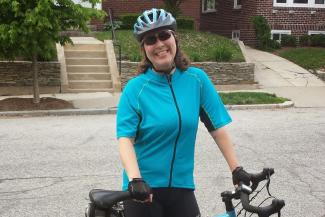 Erika Niedowski with bike